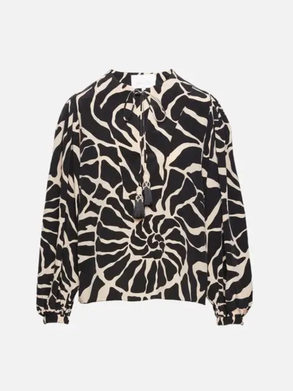 Johanna Ortiz Good Spirit Fossil Print Blouse Size 6